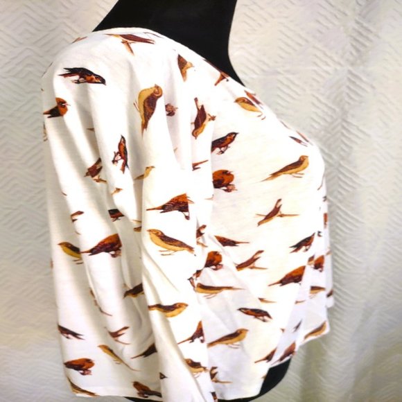 Bird All Over Patterned Long Sleeve Shirt - Picture 3 of 8